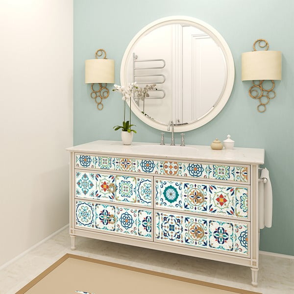 Set di 60 adesivi per mobili Neo, 10 x 10 cm - Ambiance-image-1