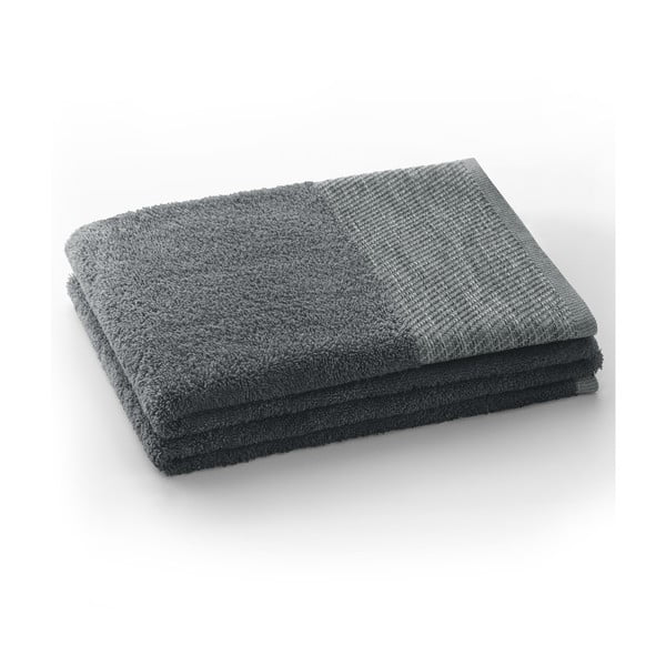 Asciugamano in spugna di cotone grigio scuro 50x90 cm Aria - AmeliaHome