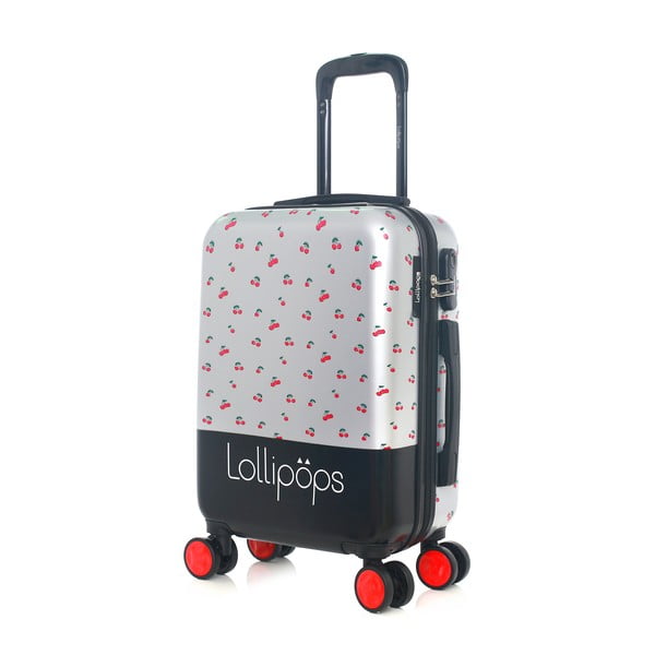 Set di valigie grigie su 4 ruote e custodia cosmetica Lollopops Holly - LOLLIPOPS-image-4