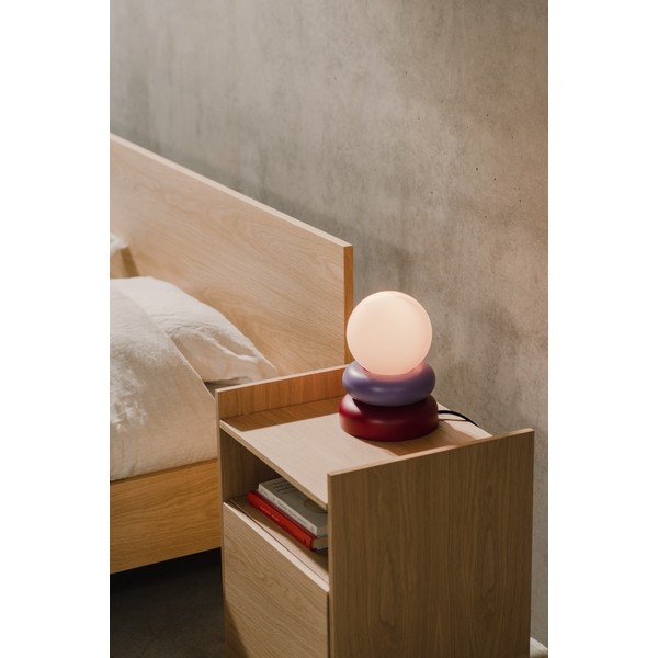 Comodino di colore naturale con effetto rovere con ripiani Toopt – noo.ma-image-4