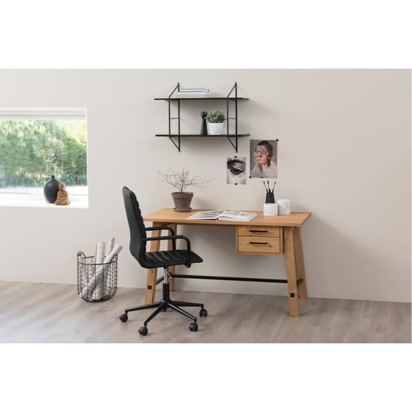 Sedia da ufficio nera su ruote Wislow Winslow - Actona-image-1