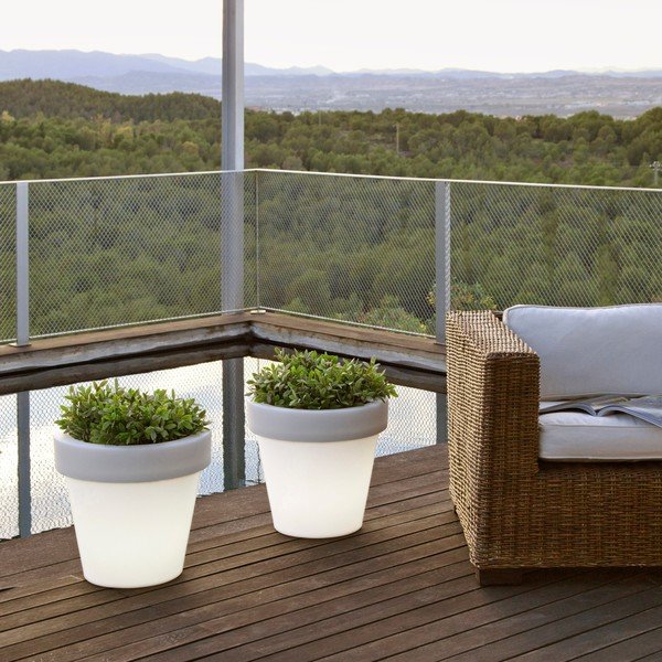 Vaso classico bianco con retroilluminazione, ⌀ 45 cm - Tomasucci-image-4