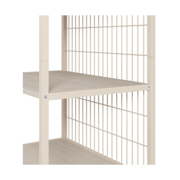 Libreria color crema in acciaio 60x179,5x40 cm Amara – Marckeric-image-4