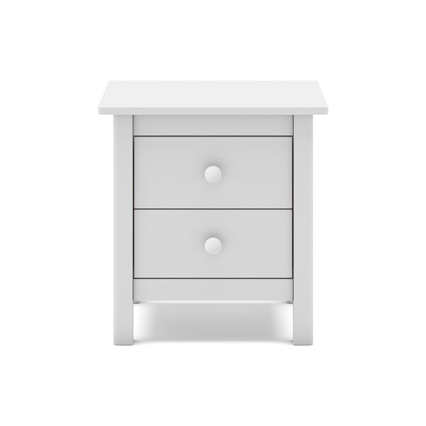 Comodino bianco per bambini in legno di pino Max - Marckeric-image-3