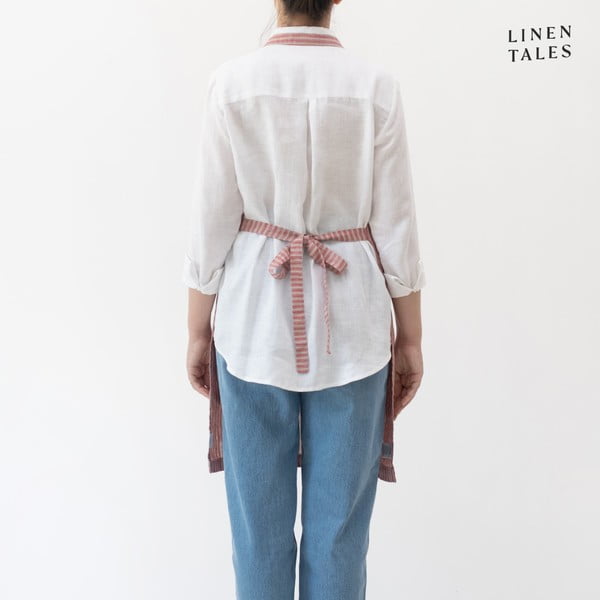 Grembiule in lino Red Natural Stripes - Linen Tales-image-2
