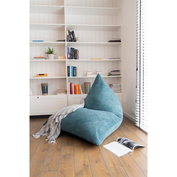 Puof a sacco marrone con rivestimento in velluto a coste Razzmatazz – SLOWDOWN-image-1