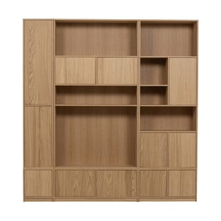 Parete attrezzata modulare in rovere naturale 217x243 cm Modulair - vtwonen