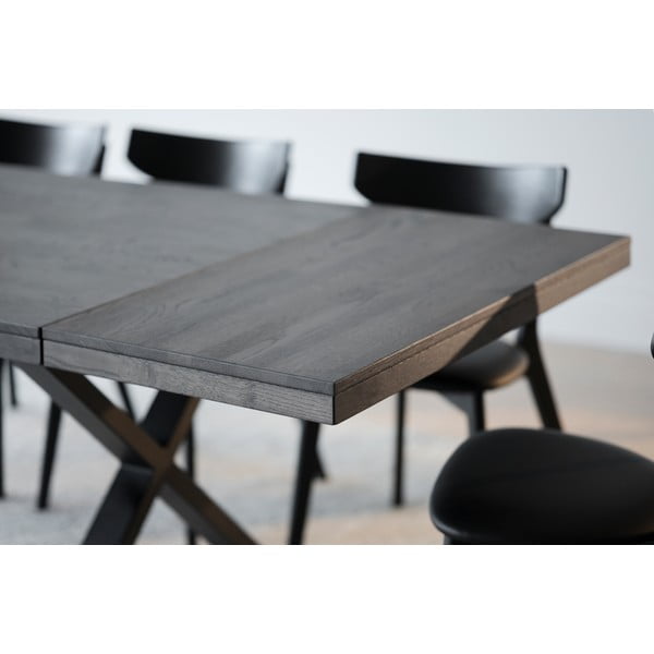 Piano del tavolo da pranzo in rovere marrone scuro Brooklyn - Rowico-image-2