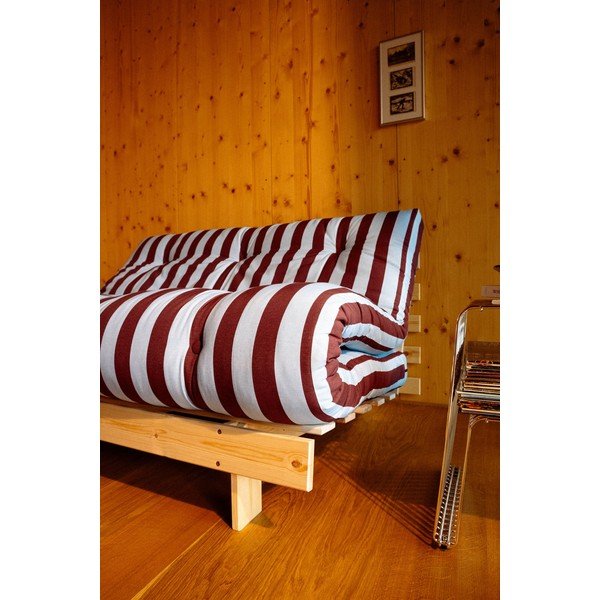 Poltrona stile futon/in legno burgundy/azzurra Roots – Karup-image-4