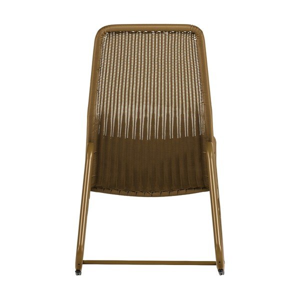 Poltrona da esterno giallo ocra in rattan artificiale Tom – WOOOD-image-4