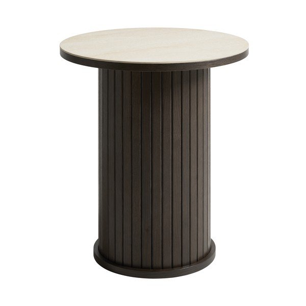 Tavolino rotondo con piano in ceramica ø 50 cm Enna – Unique Furniture