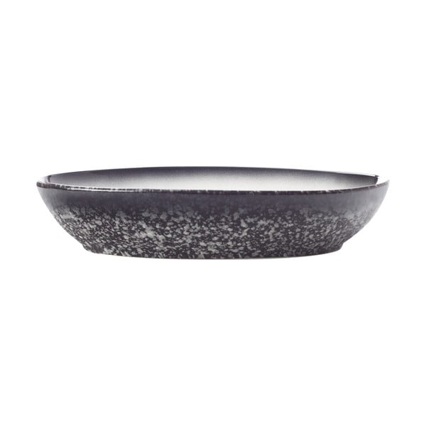 Ciotola ovale in ceramica bianco-nera Caviar, lunghezza 30 cm - Maxwell & Williams