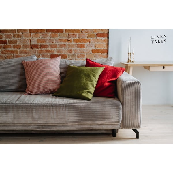 Federa 40x60 cm Red Natural Stripes - Linen Tales-image-3