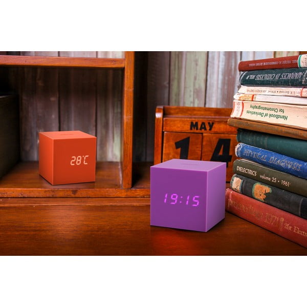 Sveglia a LED viola Cubo di gravità - Gingko-image-4