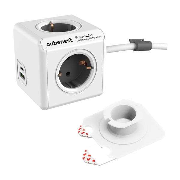 Presa di corrente PowerCube Extended USB Schuko - Cubenest-image-1