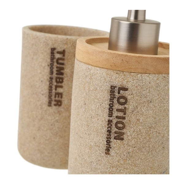 Set accessori bagno beige - Casa Selección-image-1