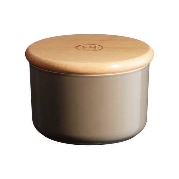 Vaso grigio finocchio con coperchio in legno , 1 l - Emile Henry