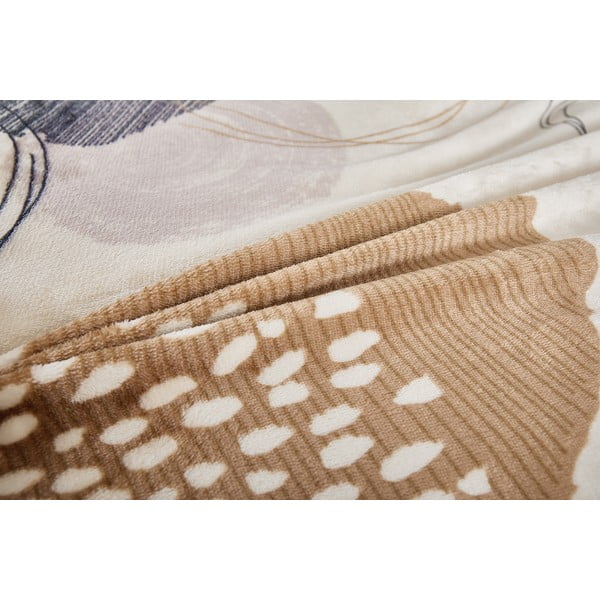 Biancheria da letto marrone chiaro in micropile per letto singolo 140x200 cm Circles – My House-image-3