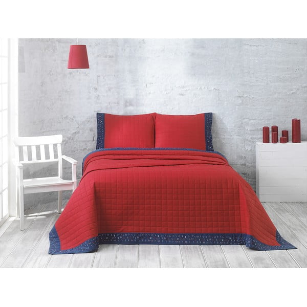 Copriletto con cuscini Jolly Red, 240x250 cm - Unknown