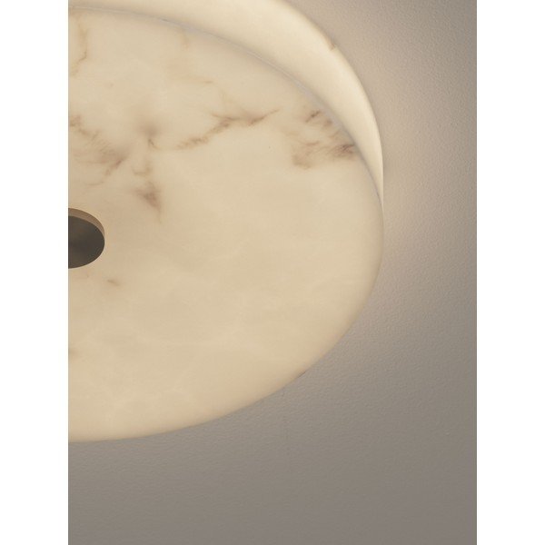Plafoniera LED color crema/color ottone con effetto pietra con intensità regolabile Serita – Nova Luce-image-1