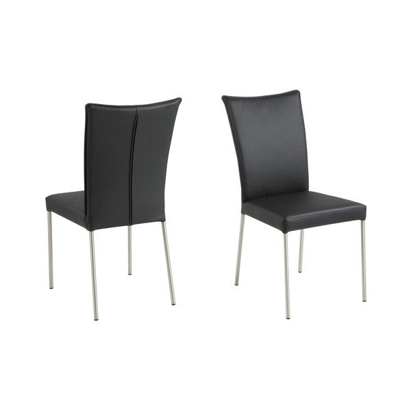 Set di 2 sedie da pranzo nere Alexa - Actona