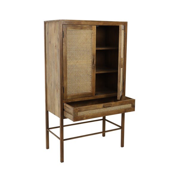 Cassettiera in legno di mango marrone 90x160 cm Nipas - Light & Living-image-3