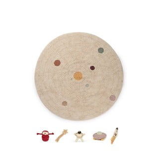 Tappeto gioco per bambini in cotone beige ø150 cm Solar System - Lorena Canals