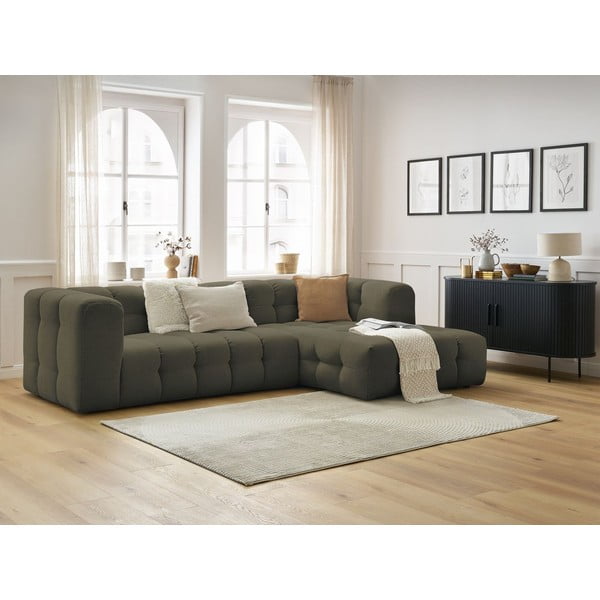 Divano angolare verde Cloud - Bobochic Paris-image-1