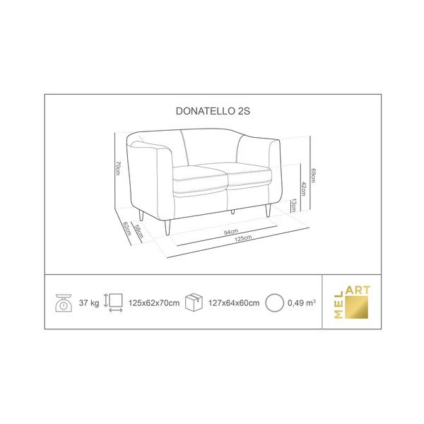 Červená sametová pohovka Kooko Home Glam, 125 cm-image-2
