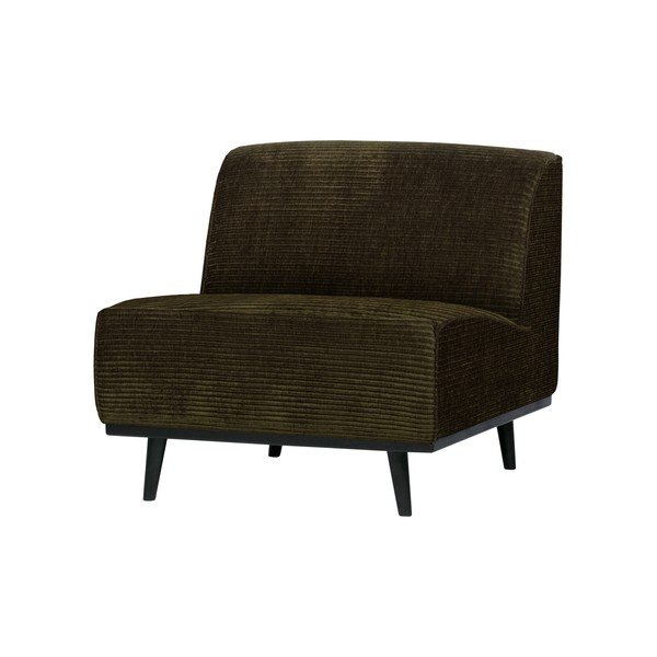 Poltrona in velluto a coste verde scuro Statement - BePureHome-image-1