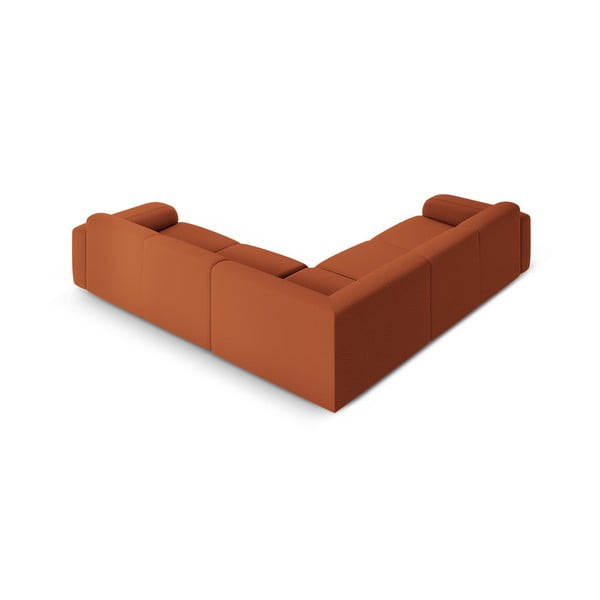 Divano angolare marrone in tessuto bouclé (angolo variabile / a L) Molino - Micadoni Home-image-3