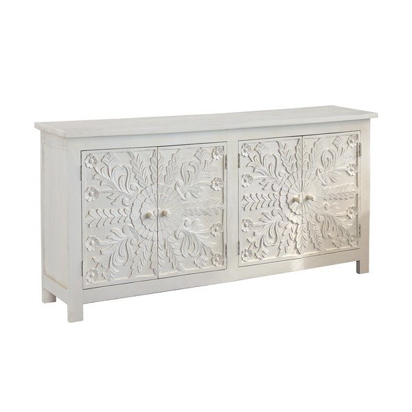 Cassettiera bassa color crema in legno di mango 61x40 cm Kalhana - Støraa-image-2