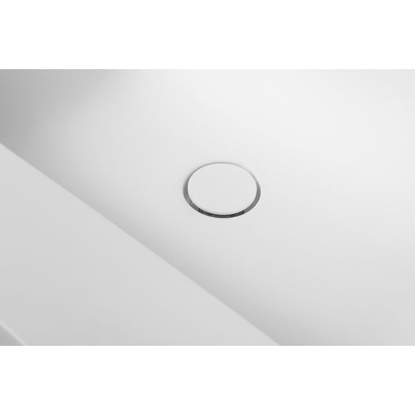 Doppio lavabo bianco in pietra artificiale 180x51,5 cm Aruba – Sapho-image-2