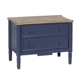 Cassettiera bassa blu in legno di abete 80x60 cm - Ixia