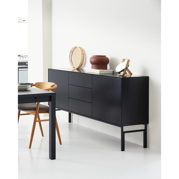 Cassettiera bassa nera 180x89 cm Edge by Hammel - Hammel Furniture-image-1