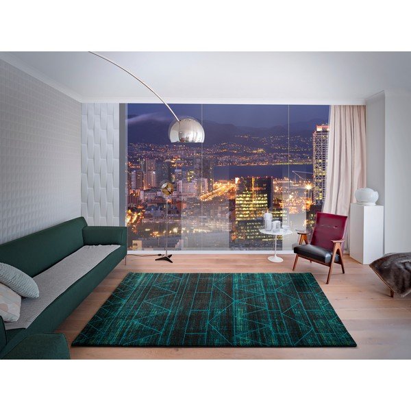 Tappeto blu Blu neon, 140 x 200 cm - Universal-image-1