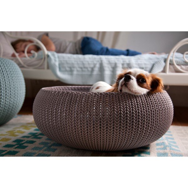 Letto di plastica marrone per gatti Knit Bed - Curver-image-1