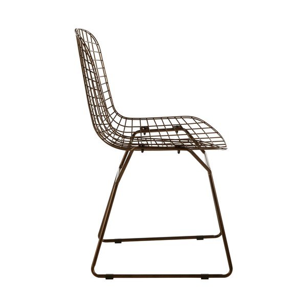 Sedia da pranzo color bronzo in metallo District – Premier Housewares-image-4