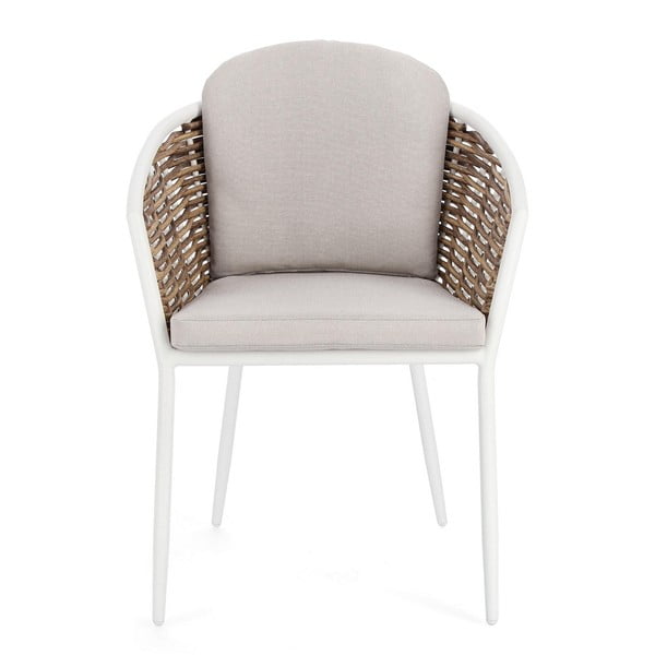 Sedia da esterno bianca in metallo Maribela   – Bizzotto-image-3