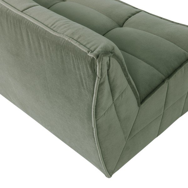 Divano verde con rivestimento in velluto 204 cm Cluster – vtwonen-image-4