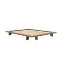 Hnědá dvoulůžková postel z borovicového dřeva s roštem 160x200 cm Japan – Karup Design