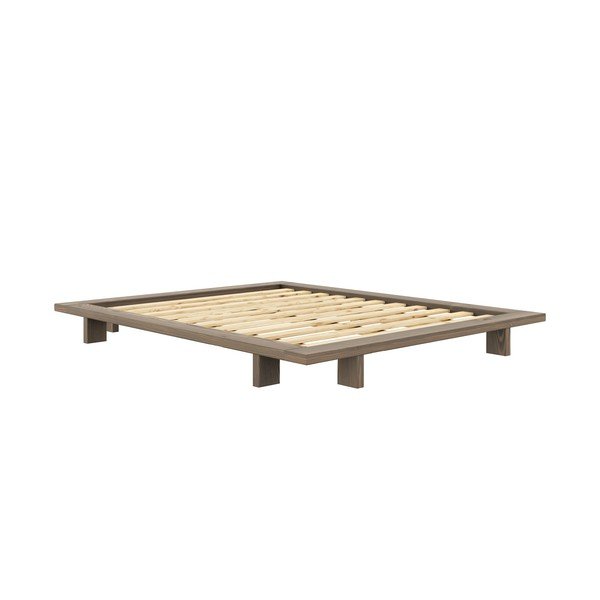 Hnědá dvoulůžková postel z borovicového dřeva s roštem 160x200 cm Japan – Karup Design