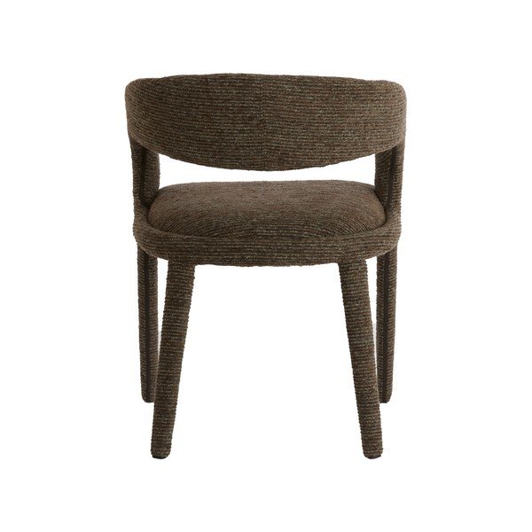 Sedia da pranzo marrone scuro imbottito con braccioli Kyran – Light & Living-image-4