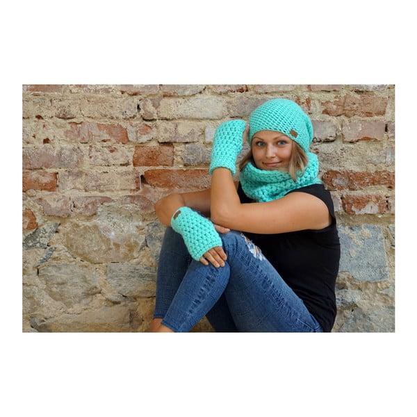 Scaldabraccia all'uncinetto blu turchese Milo - DOKE-image-1