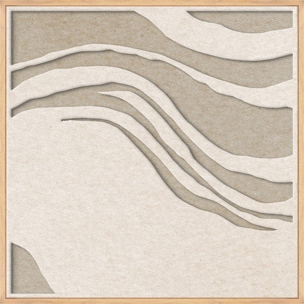 Dipinto in 3D con cornice inclusa/fonoassorbente 62x62 cm Sacred Silence 2 – Malerifabrikken