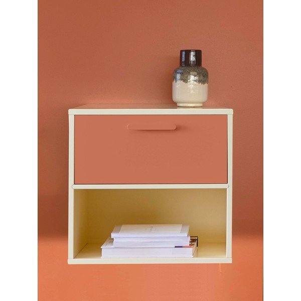 Comodino a parete rosso e giallo Keep by Hammel - Hammel Furniture-image-1