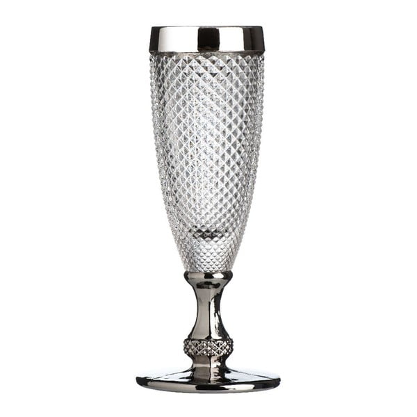 Bicchiere da spumante con bordo in argento - Premier Housewares