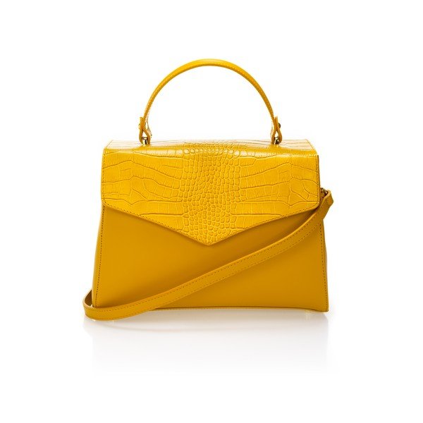 Borsa in pelle gialla Maria - Federica Bassi