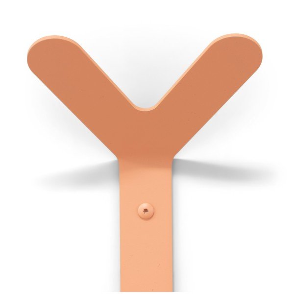 Gancio da parete color salmone in acciaio Frondo – Spinder Design-image-2