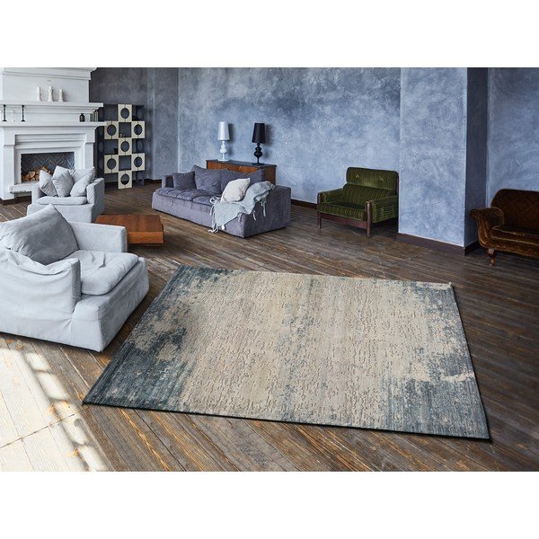 Tappeto grigio e blu Farashe Astratto, 120 x 170 cm - Universal-image-1